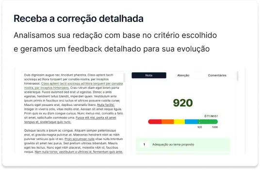 avaliação na plataforma Redação.app