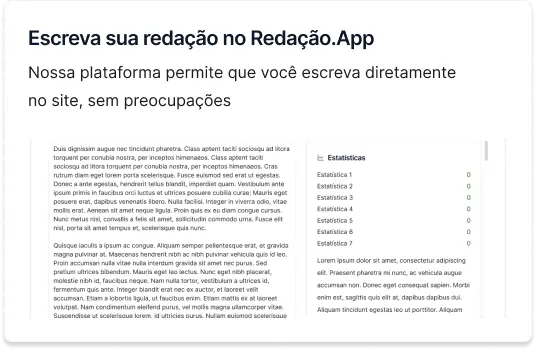 avaliação na plataforma Redação.app
