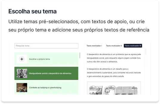 avaliação na plataforma Redação.app